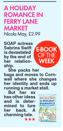 Delighted that my new A Holiday Romance in Ferry Lane Market is EBOOK of the WEEK in @TheSun newspaper 🥳@lblaUK @EyeAndLightning @RNAtweets #tuesnews tinyurl.com/3kbxwcv3