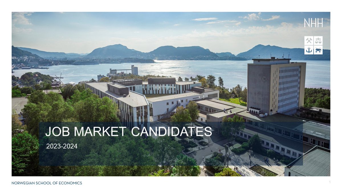 NHH Department of Economics (@nhhecon) on Twitter photo We <a href="/NHHEcon/">NHH Department of Economics</a> are excited to announce our 2023-2024 Job Market candidates! Check out this thread for individual profiles, and learn more about our candidates: nhh.no/en/departments…
<a href="/NHHnor/">NHH Norwegian School of Economics</a> <a href="/TheChoiceLab/">FAIR-The Choice Lab</a> <a href="/FAIR_CELE/">FAIR-CELE</a> We <a href="/NHHEcon/">NHH Department of Economics</a> are excited to announce our 2023-2024 Job Market candidates! Check out this thread for individual profiles, and learn more about our candidates: nhh.no/en/departments…
<a href="/NHHnor/">NHH Norwegian School of Economics</a> <a href="/TheChoiceLab/">FAIR-The Choice Lab</a> <a href="/FAIR_CELE/">FAIR-CELE</a>