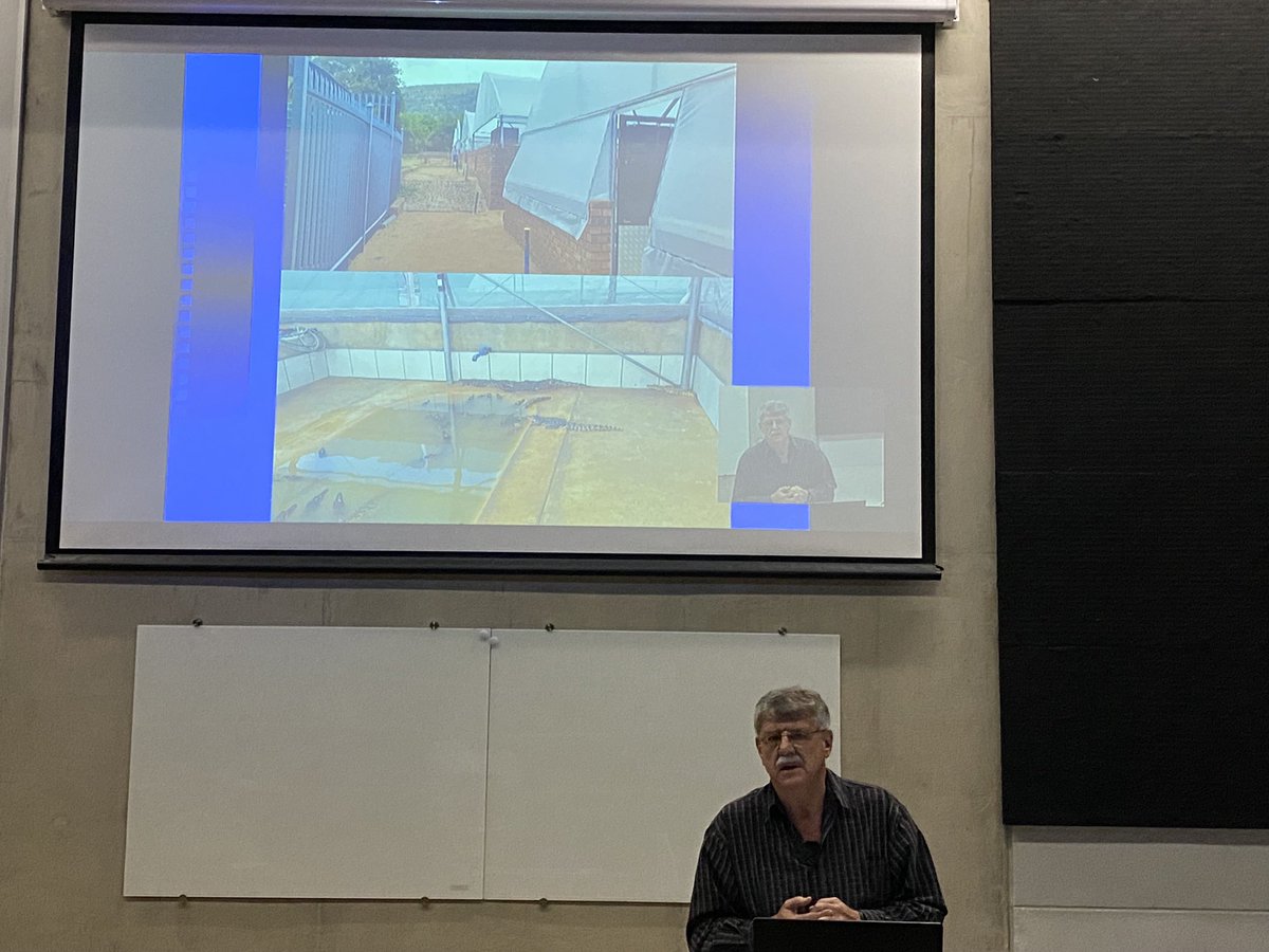 Crocodile welfare and temperature adaptation ⁦<a href="/appliedethology/">ISAE</a>⁩ workshop in South Africa. Crocs as super survivors will still be here once all the mammals have gone!