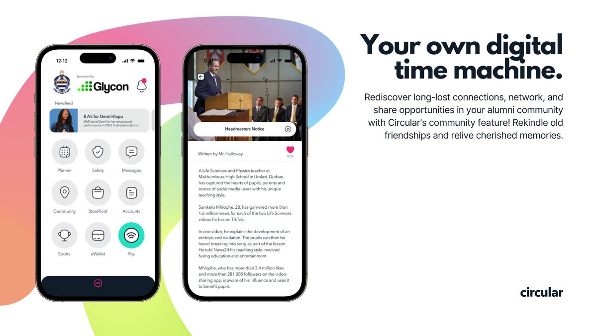 circular_app_'s tweet image. Rediscover the past, build the future! 👥 Connect with old friends, network, and explore opportunities in your alumni community using Circular&apos;s community feature. Rekindle memories and create lasting connections today. #AlumniNetwork #Reconnect
