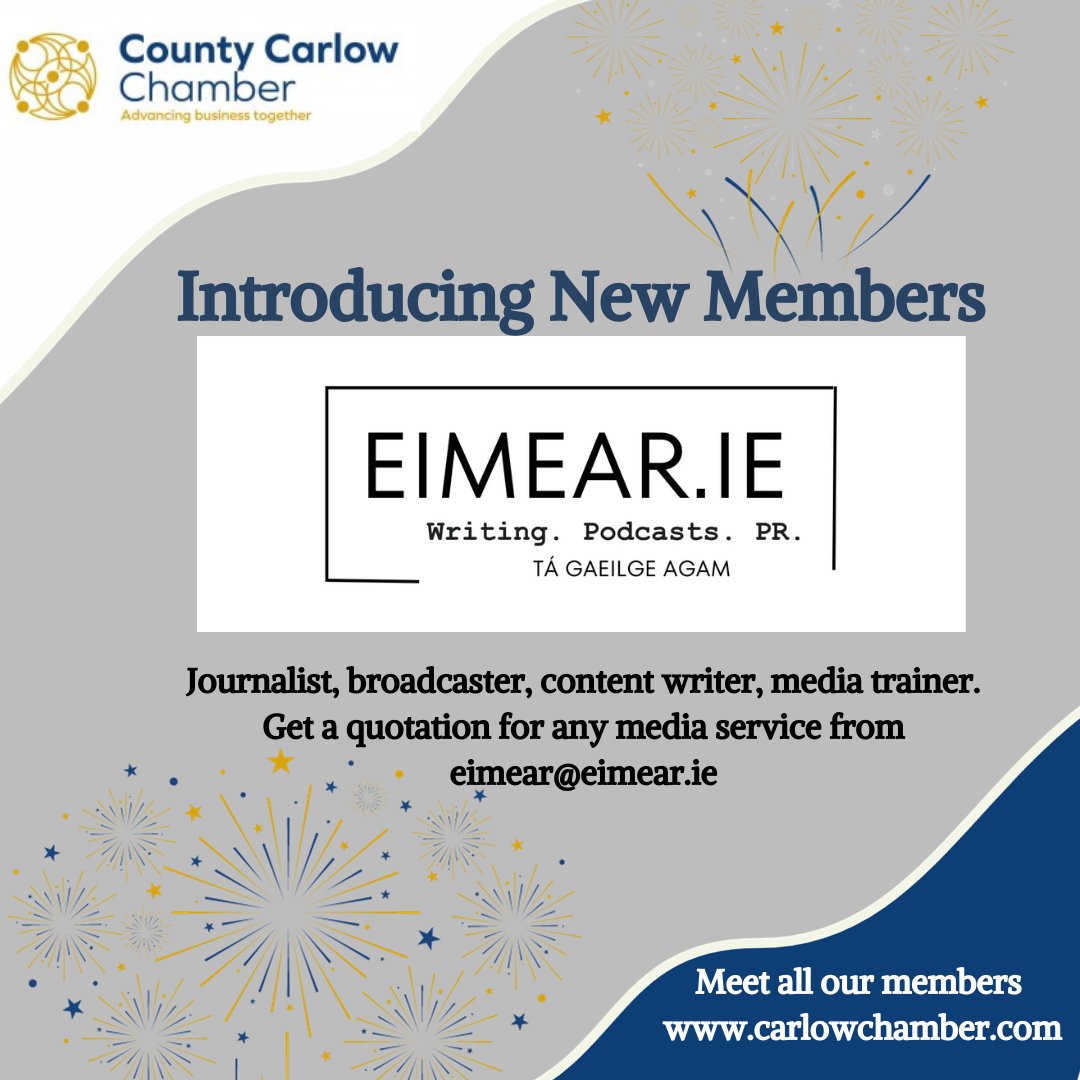 We are delighted to introduce our latest Member @EimearNiBhraonain, Journalist, Broadcaster and Media expert. eimear.ie