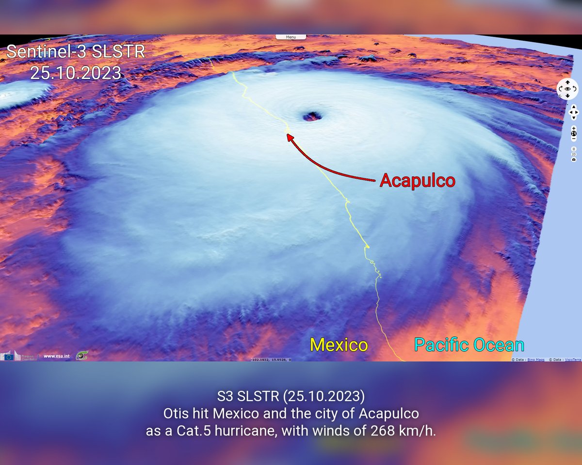 Otis, l'ouragan le plus puissant jamais enregistré dans le Pacifique 👉Discover the story : sentinelvision.eu/gallery/html/b… #discovery #sentinel #sentinelvision #visioterra #Otis #ouragan #puissant #Pacifique #Pacifichurricane #onrecord