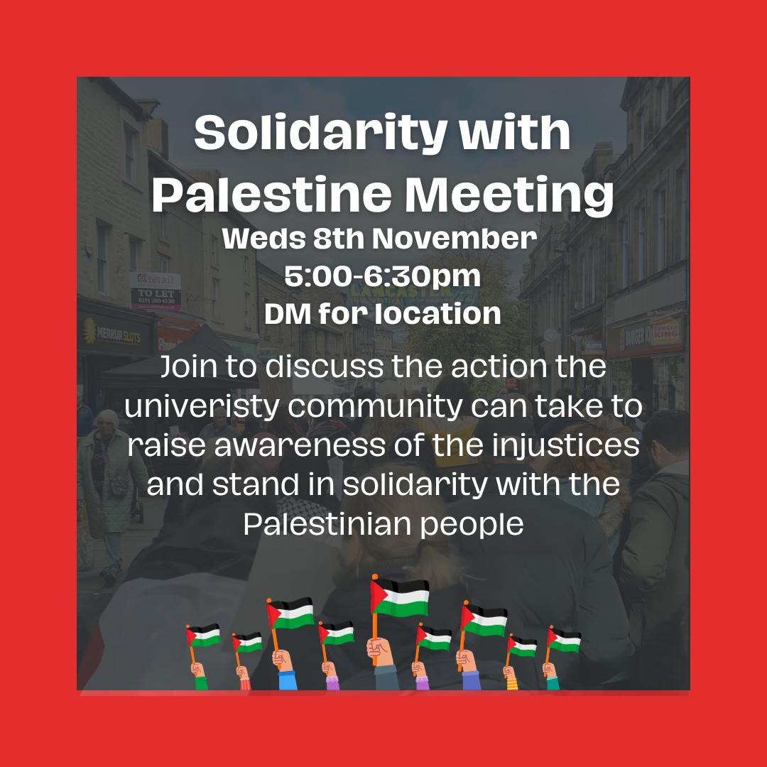 🇵🇸 TOMRROW: Solidarity with Palestine Meeting 🇵🇸✊ Staff & students welcome!! DM for location