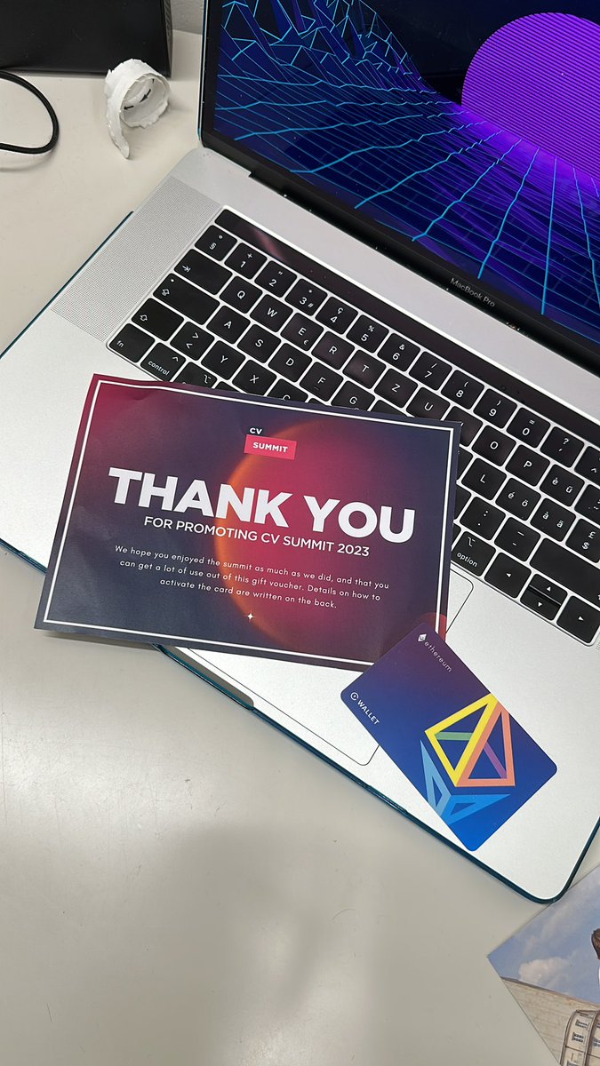 Aron_Clem's tweet image. Thank you so much @CV_Labs , those are the best gifts 🎁  
#Ethererum #cvsummit #cvvc