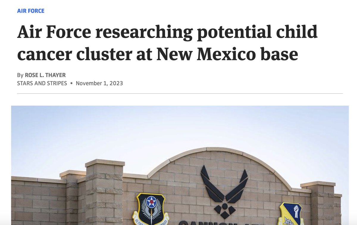 KGoupil2's tweet image. 3 cas de gliome infiltrant du tronc cérébral #GITC #DIPG #DMG dans une base militaire.
⬇️