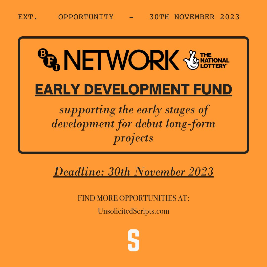 u_scripts's tweet image. Deadline: 30th November 2023

bfi.org.uk/get-funding-su…

#BFINetwork #developmentfund #newwriters #screenwriters #opportunity