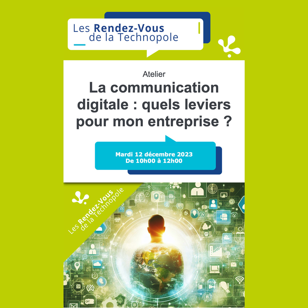 Atelier La communication digitale : Quels leviers pour mon entreprise ? animé par @Quatrys 
🗓 12/12/2023 à 10h
Outils web, tendances com 2024, conseils, etc
Programme détaillé et inscription gratuite 👉  bit.ly/3FNONg8
#DigitalMarketing #comdigitale