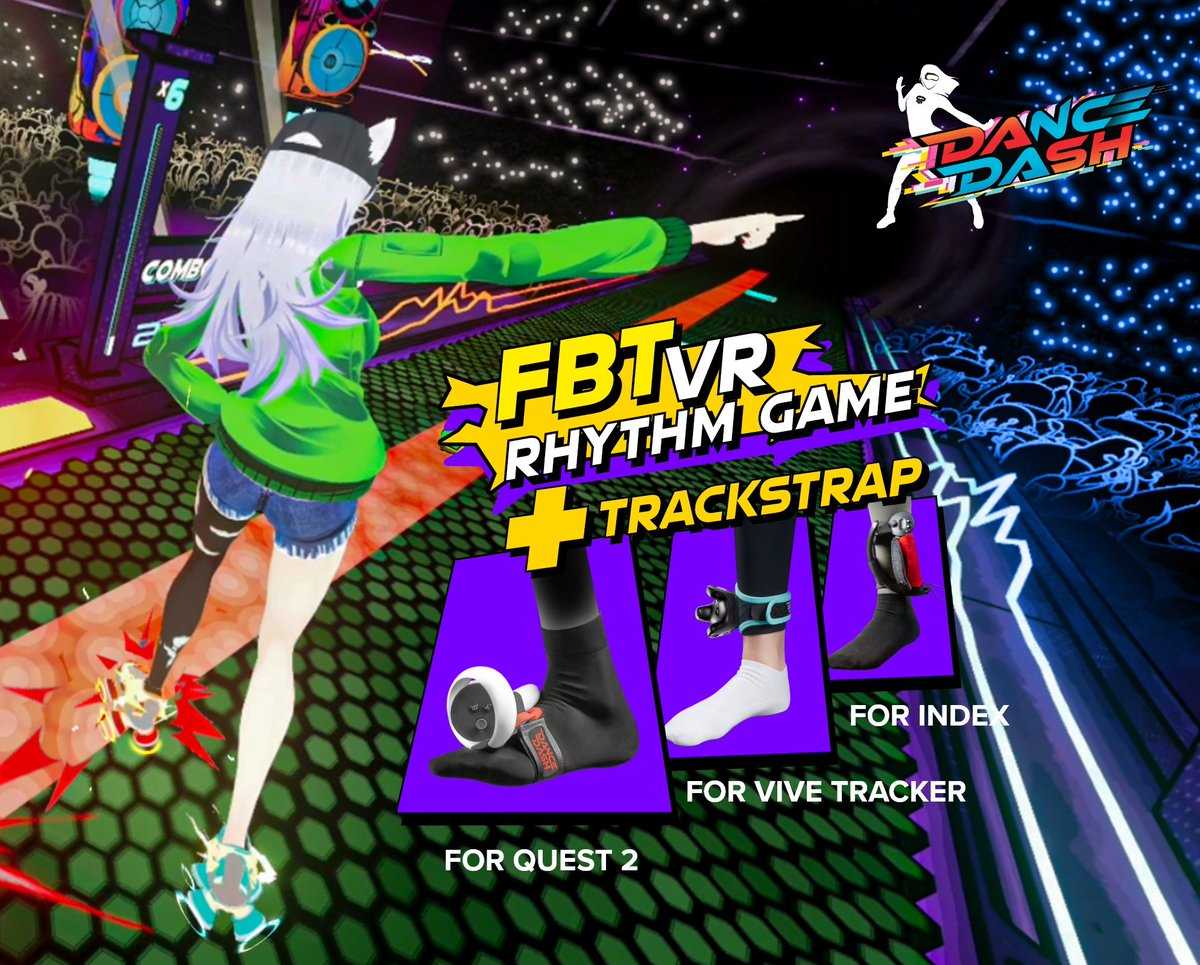 Who's ready to climb the leaderboards? 💃🏆
Now it's your turn to step into the virtual spotlight🕺✨

Get your #DanceDash today with
#Quest2 Straps at bit.ly/3skkVVP
#VIVETracker Straps at bit.ly/47myjYo
#ValveIndex Straps at bit.ly/3Mx2NyI

#VR #Dance