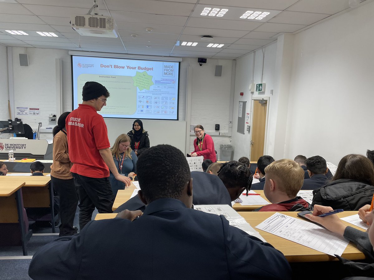 Students working hard at budgeting this morning at De Montfort University! #weareoma <a href="/OrchardMead_Lib/">Orchard Mead Academy - Library</a> <a href="/orchard_year8/">Orchard Mead - Year 8</a>