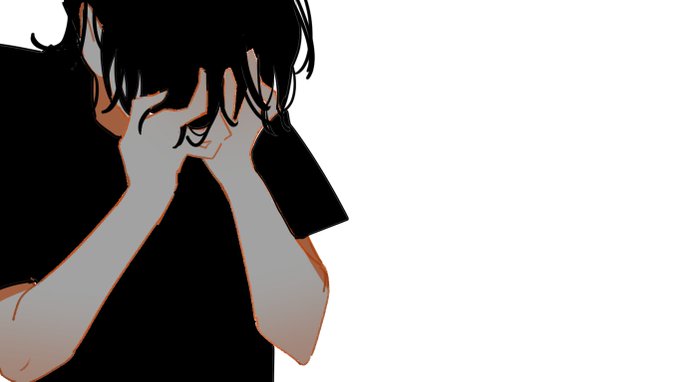 「covering face simple background」 illustration images(Latest)