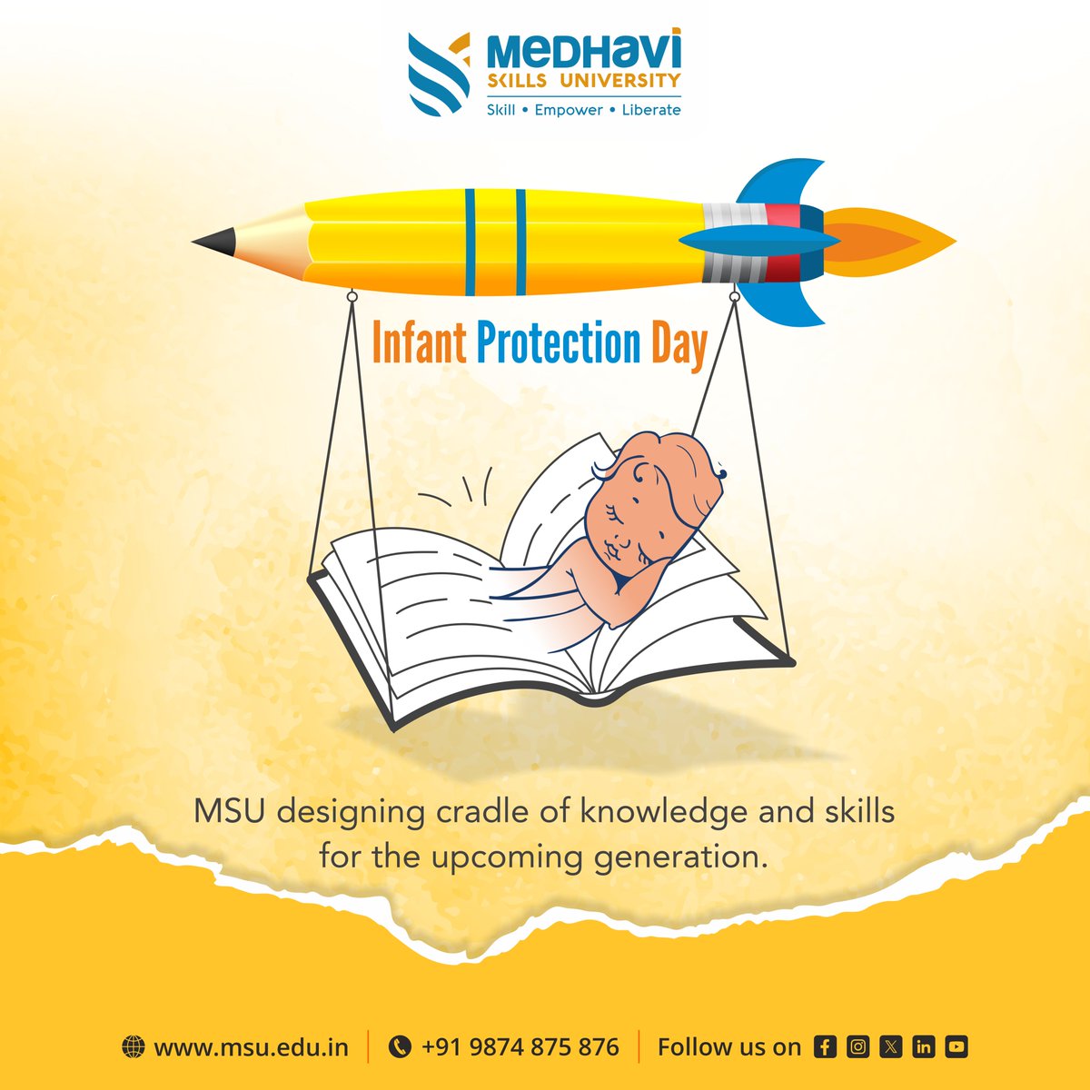 medhaviskills's tweet image. Join us as we commemorate Infant Protection Day, reaffirming our dedication to creating a safe and secure environment for every child. Together, let&apos;s build a future where every infant thrives. 🌟👶

#UniversityCares #InfantProtection #SafeChildhood #MedhaviSkillsUniversity