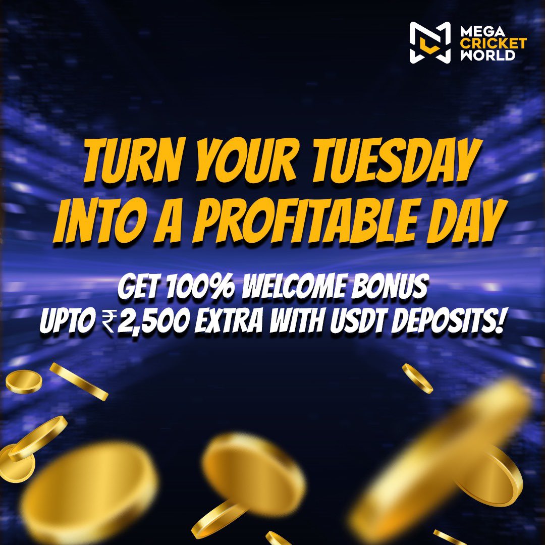 mcworldsocial's tweet image. Ready for a thrilling Tuesday? Get a 100% Welcome Bonus up to ₹2,500 extra with USDT deposits and win big! 💰🚀

🔗 mcwlnk.co/u0b0

#TuesdayBonus #sportsbonus #Tuesday #MegaCricketWorld #SportsDeposit #Winning #WelcomeBonus