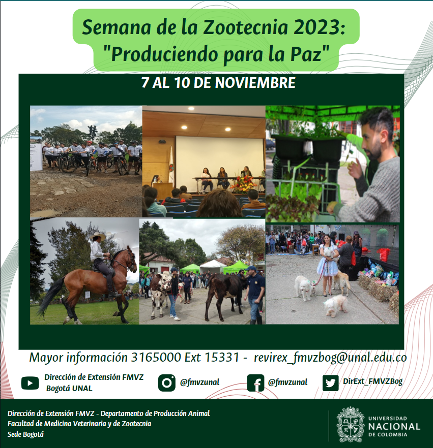 R_FMVZ's tweet photo. ¡Todos programados para la Semana de la Zootecnia 2023! 

Mayor información en la página del boletín: https://t.co/3w2P5xVHnD
y conozca toda la programación en el siguiente enlace: https://t.co/3ywcVDgpHq

🐷🐔🐄🐶🐱#zootecnia#UNAL#zootecnistas https://t.co/ArPsHUF2fw