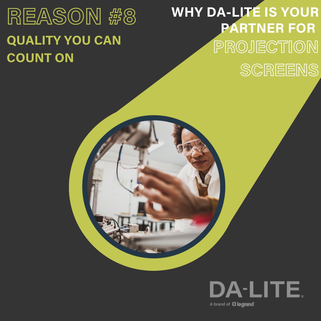 We take great pride in being the proven and trusted projection screen manufacturer, partly due to our Quality team and following the most stringent in-house controls and standards meeting ISO 9001.

Learn more: ow.ly/wH3050Q468S