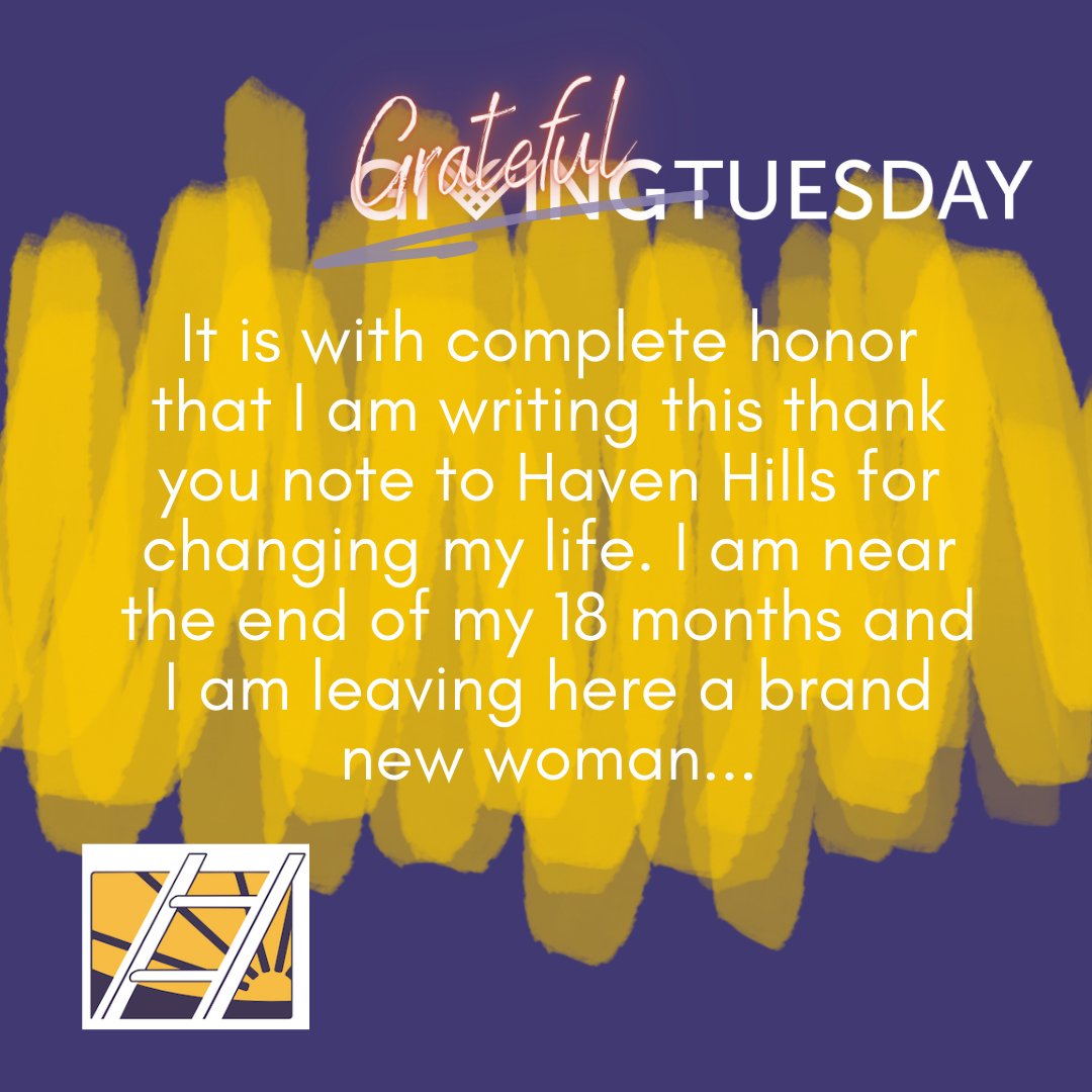 ..I am not anxious anymore and I learned to trust again. I now live a carefree life. My counselors and case manager played a HUGE role in my healing process. These women put their heart and souls into their clients." #GratefulTuesdays #givingtuesday