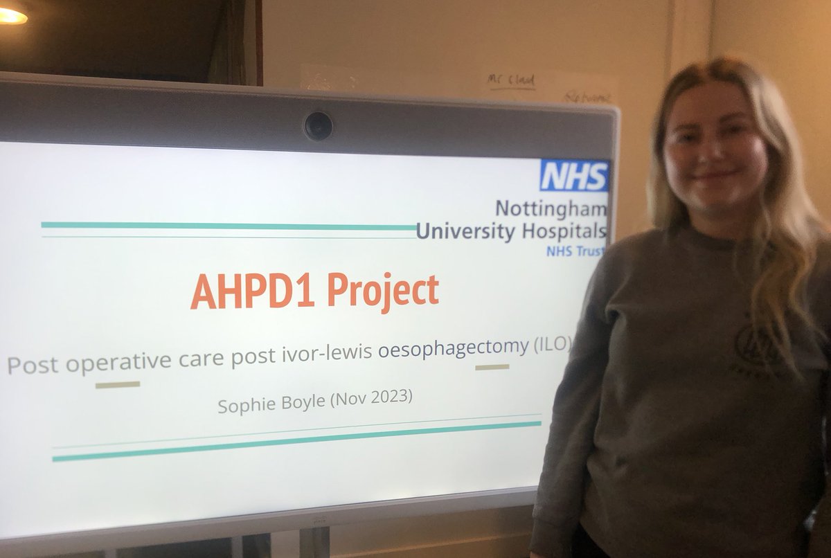 Sophie Boyle looked at post operative care following Ivor-Lewis oesophagectomy to help patients improve physical activity post operatively. She looked at developing a patient info leaflet focussing on increasing physical activity post discharge from hospital.