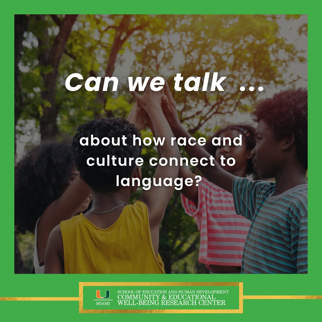 #CEWRC looks at strengths of using English varieties with students in school. Can we talk... bit.ly/45CS5Pk Join us Mon., 11/13, 5pm, to discuss further w/Dr. Patriann Smith,
@usouthflorida
<a href="/FIUCASE/">FIU College of Arts, Sciences & Education</a>
<a href="/UM_CGBS/">UM Center for Global Black Studies</a>
<a href="/mia_umiami/">UMIA at University of Miami</a>
#umsehd  RSVP: bit.ly/45WWqwu