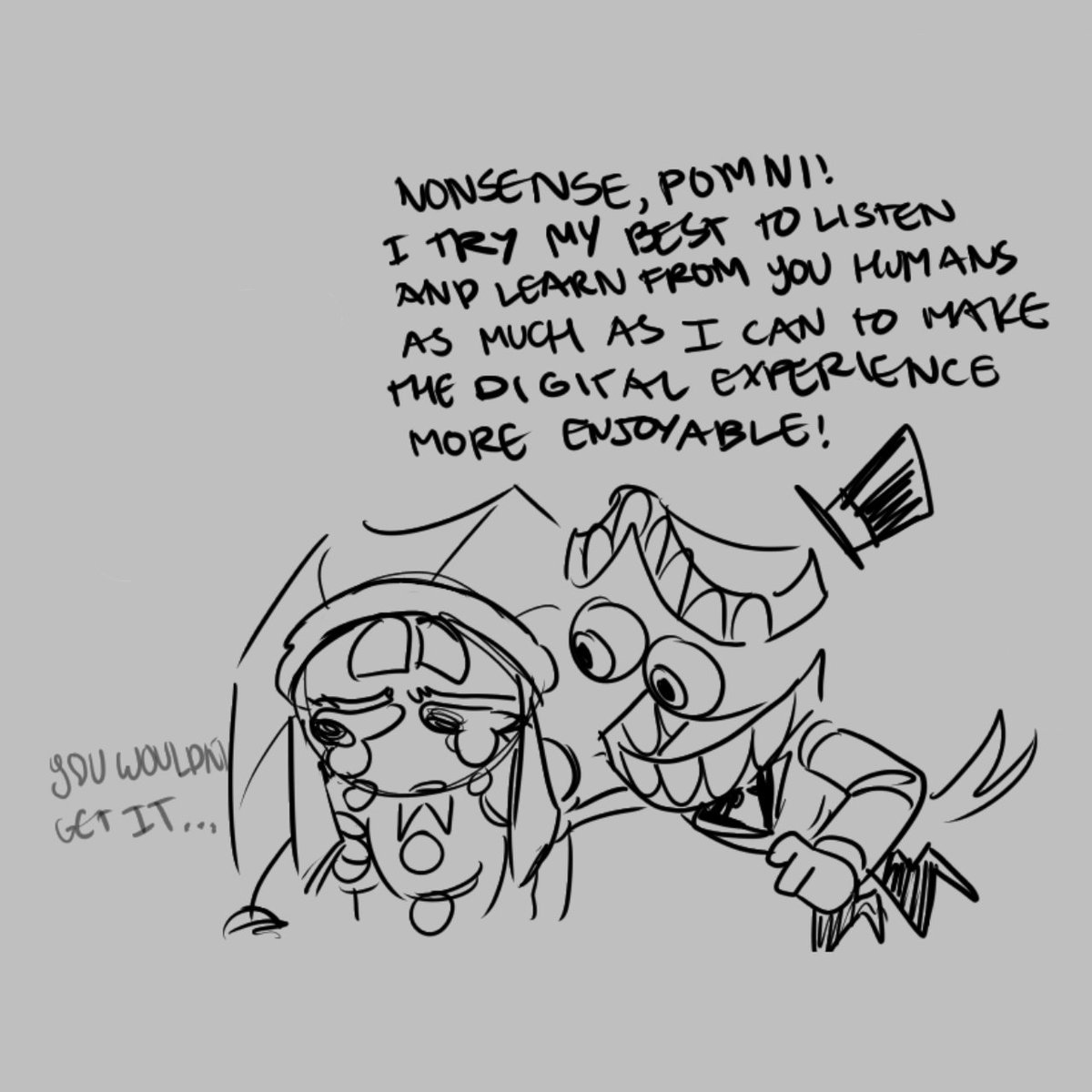 peachy6206's tweet photo. the jester's woe (1/3??) #TheAmazingDigitalCircus #TADC https://t.co/5fqIceTxLy