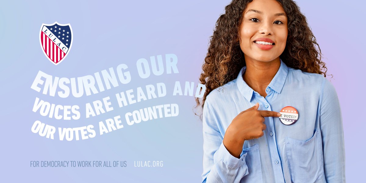 For democracy to work for all of us, every eligible voter must have their voice heard and their votes counted. Be an informed voter: guides.vote #LULAC #LatinoVote #GOVote