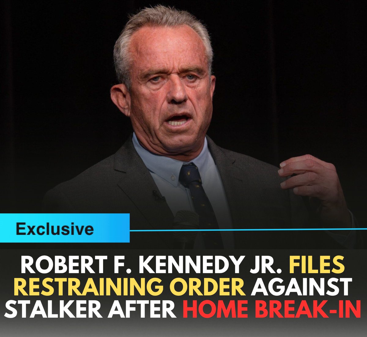 #RobertF.KennedyJR has filed a restraining order against a male stalker who recently broke into the home he shares with his wife, #CherylHines.⁠ ⁠ theblast.com/552941/robert-…