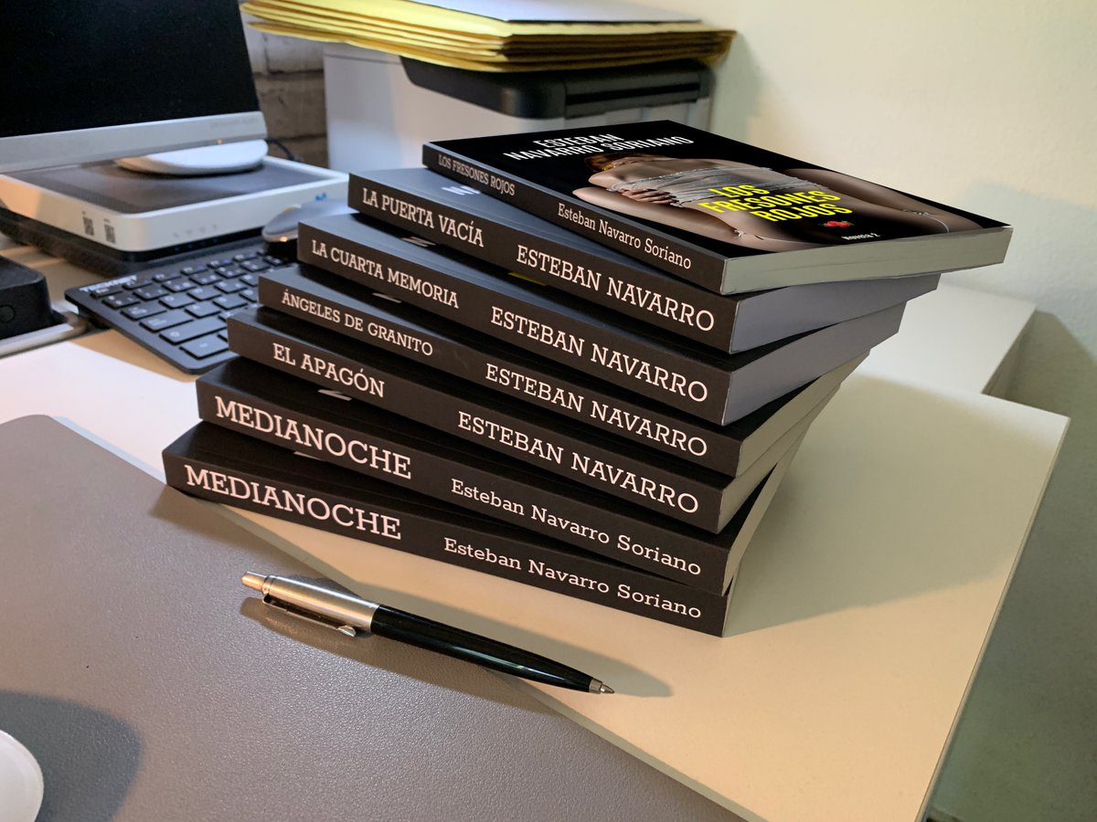 EstebanNavarroS's tweet photo. Hasta final de mes podré enviar novelas dedicadas en papel.
Información en:
EstebanNS@icloud.com
Respondo con todos los detalles, precio y pago (Bizum o PayPal).
¿Un RT o como quiera que se llame ahora? https://t.co/nH6TsKOO95