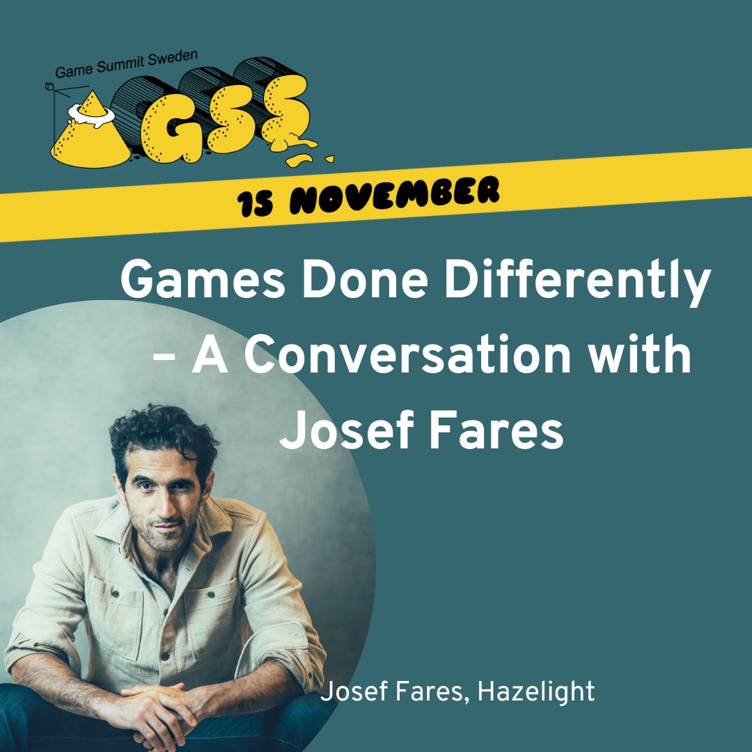 We are looking forward to this conversation with @josef_fares at Game Summit Sweden next week! Check it: dataspelsbranschen.confetti.events/game-summit-sw…