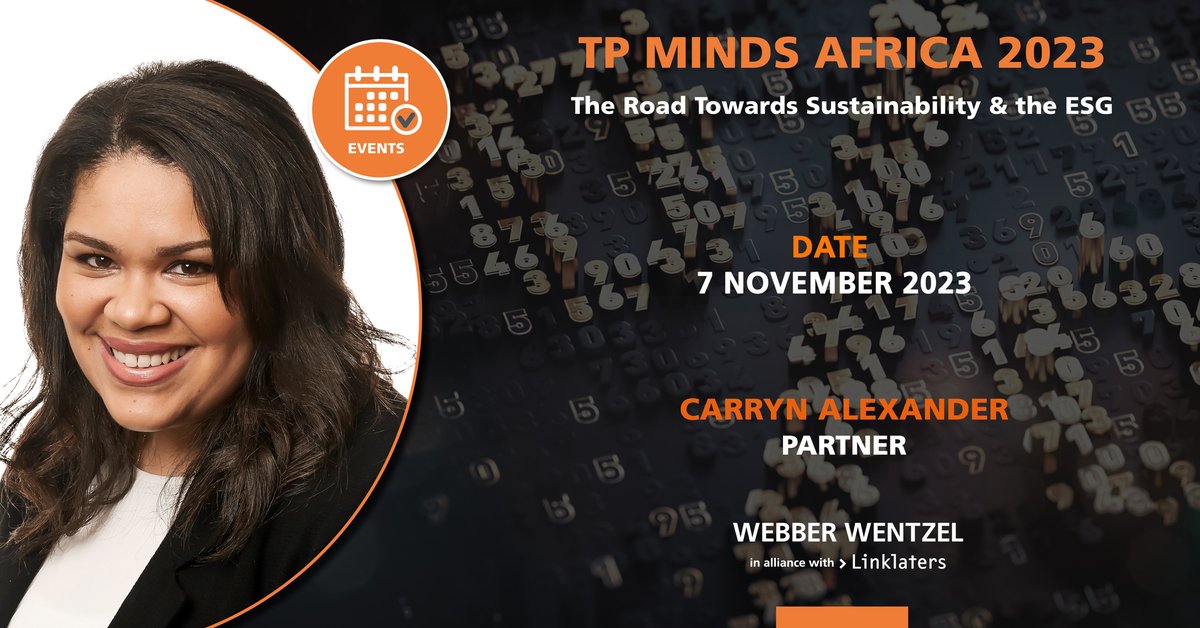 webberwentzel's tweet photo. Carryn Alexander participated in a panel discussion about The Road Towards Sustainability &amp; the ESG Agenda today at TP Minds Africa 2023. The ESG agenda encompasses all areas that are not captured in traditional financial reporting.

 🔗 https://t.co/NAhg3R7ULf

#TPAfrica23 https://t.co/KFmP15uq8P