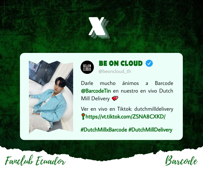 barcodeecuador's tweet photo. PUBLICACIÓN DE X | BE ON CLOUD |
🗓️01 - 11 - 2023

LINK DE X: BE ON CLOUD
🔗https://t.co/80JhlqAXUO

#DutchMillxBarcode #DutchMillDelivery
@BarcodeTin #barcodetin #unit #บาร์โค้ด https://t.co/H0BNZvY2Ge