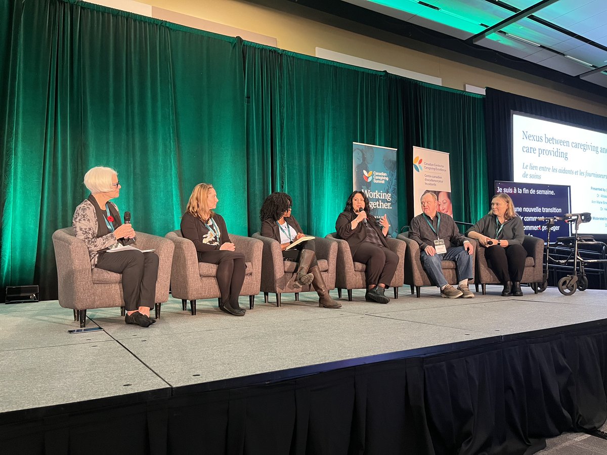 CdnCaregiving's tweet photo. . @thomsod facilitating an insightful panel discussing the critical relationship between caregivers, care providers, and those who access care. 

#CCCESummit2023 #CdnCaregiving
@A_Fakolade_PhD @AMBinetti @haldersey https://t.co/DLd3dN4iM0