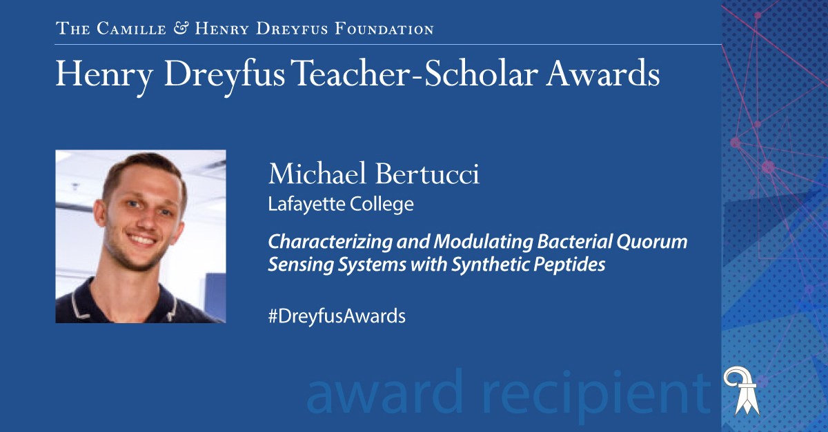The Camille and Henry Dreyfus Foundation (@dreyfusfndn) on Twitter photo Congratulations to Dr. Michael Bertucci (<a href="/mbertucci/">Michael Bertucci</a>) at <a href="/LafCol/">Lafayette College</a> for being named a 2023 Henry Dreyfus Teacher-Scholar! <a href="/MarquisDeChimie/">Lafayette Chemistry</a> Congratulations to Dr. Michael Bertucci (<a href="/mbertucci/">Michael Bertucci</a>) at <a href="/LafCol/">Lafayette College</a> for being named a 2023 Henry Dreyfus Teacher-Scholar! <a href="/MarquisDeChimie/">Lafayette Chemistry</a>