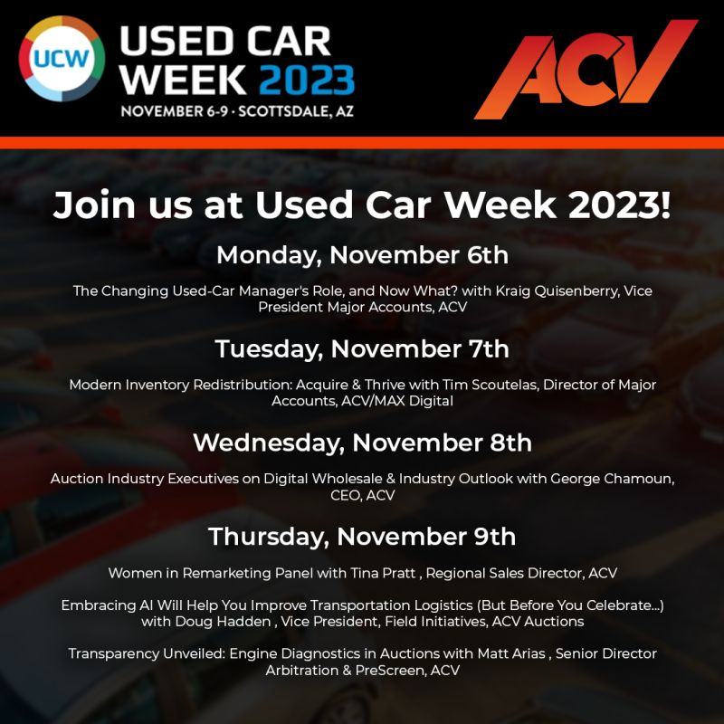 Join us this week at #UsedCarWeek23!

Today at 1:45, MAX's <a href="/Tscoutelas/">Tim Scoutelas</a> will be on stage with Tim Stevons of Hendrick Automotive Group and Nick Johnson of Penz Automotive discussing how they leverage their group size and online presence to keep inventory moving.