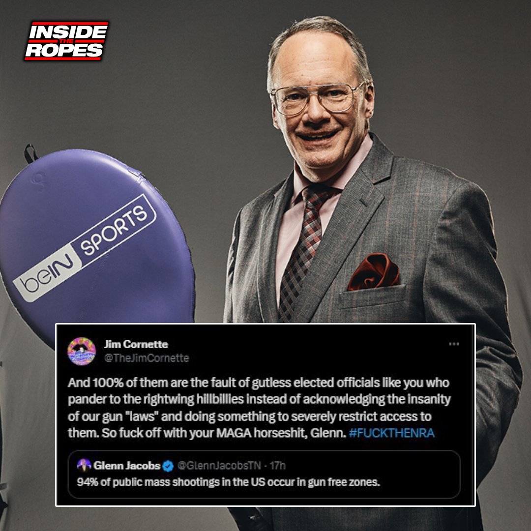ITRWrestling_'s tweet photo. Jim Cornette has called out "gutless" Glenn Jacobs following his recent comments on mass shootings in the United States. https://t.co/iLNgcDMq1R