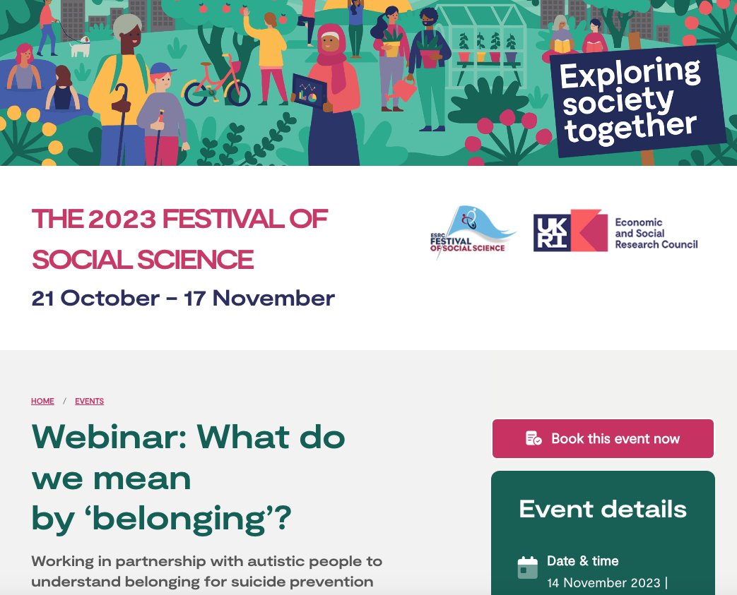 So, back in 2020, we asked what belonging and connectedness meant to different people. There were no right or wrong answers. Join me, with @soundcube & @spectrumrach to hear about creative approaches & novel research. Open to all, FREE: festivalofsocialscience.com/events/what-do…
