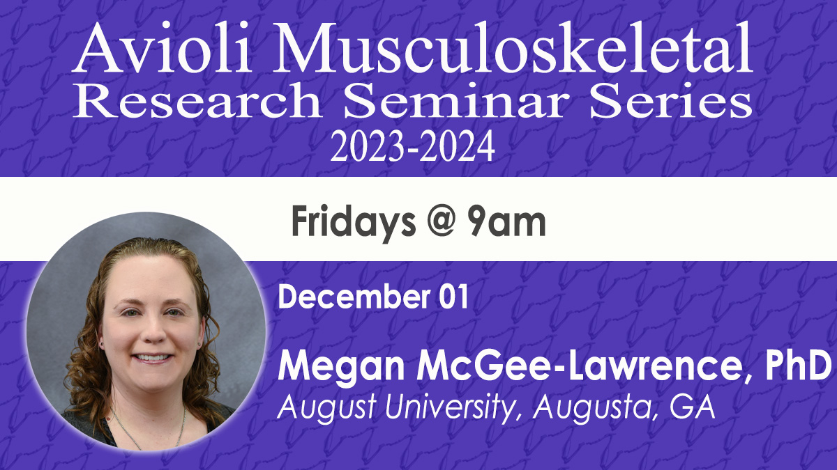 WashU_MRC's tweet photo. Looking forward to this Friday's Avioli Musculoskeletal Research Seminar!
Info: https://t.co/waL8HTVTAO
@WashU_BMD,@WUSTLdbbs,@washu_ortho_res,@WashUBME,@dveislab https://t.co/ihV2cP0Sh9