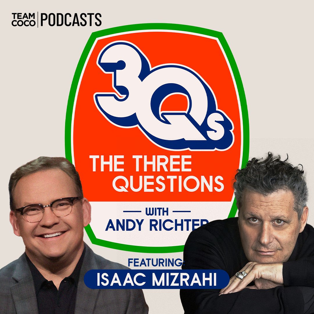 Today on #ThreeQuestions designer @IsaacMizrahi joins @AndyRichter to discuss his new collaboration with Selma Blair, starting a fashion label as a teenager, Meryl Streep’s airplane disappearing act and more. Listen: listen.teamcoco.com/mizrahi