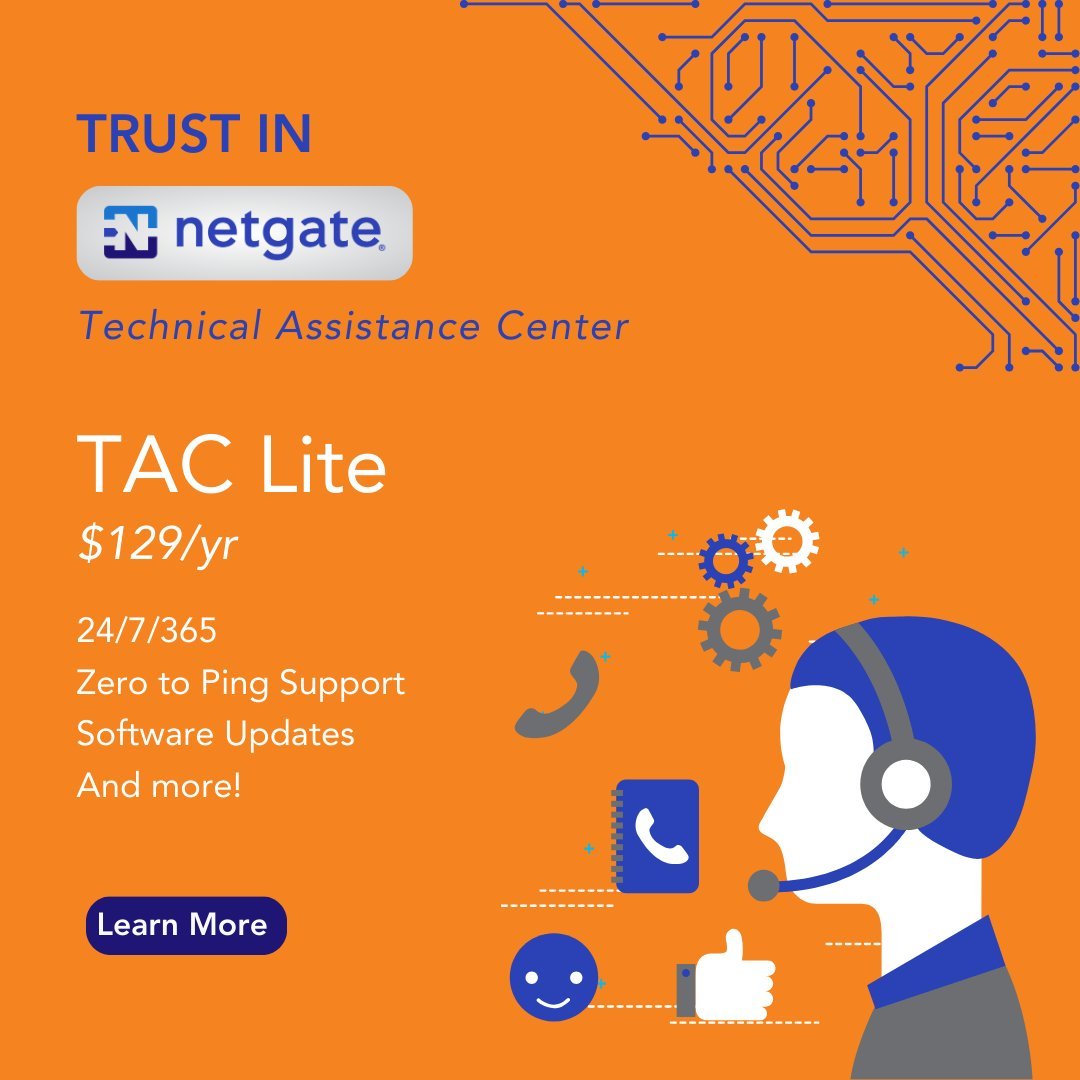 PfsenseSpain's tweet image. 🛡️ #Netgate #TACLite ahora está disponible por 129 dólares anuales para dispositivos que no son de Netgate, garantizando las actualizaciones oportunas, Zero-to-Ping y mucho más. Consulta el blog ( netgate.com/blog/netgate-p… ) para más información! #pfSensePlus #TechSupport 😎