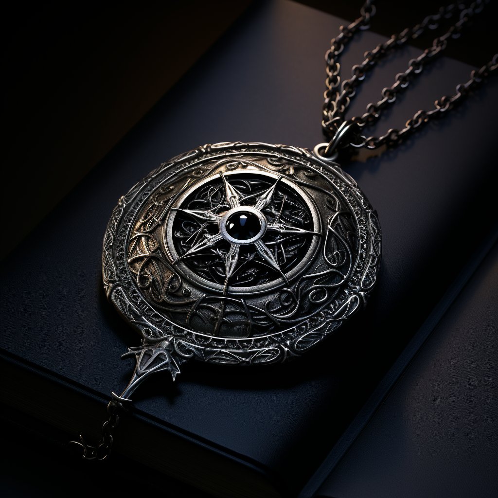 scaryshirts_com's tweet photo. Dark Magical Item: The Cursed Locket of Nethershade

🔒 Bound in dark silver with a gem that's black,
The Cursed Locket  holds power you may lack.
A warning to all: it's not a trinket to admire,
For each wish granted adds a year to Hell's fire.🔒

#mythicalartifacts #scaryshirts https://t.co/aZHnQT4t0N