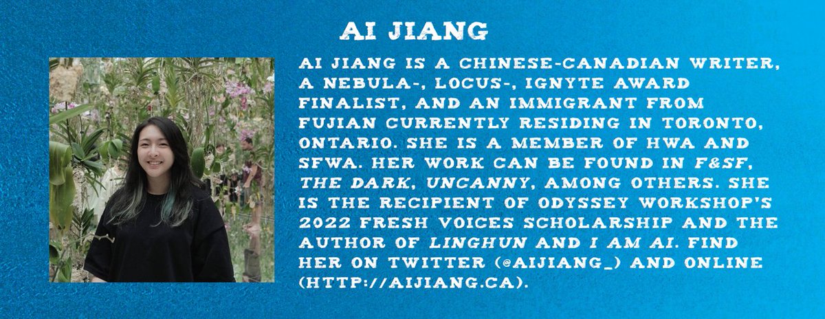 Ai Jiang / <a href="/AiJiang_/">Ai Jiang || 江艾 || 🇨🇳🇨🇦</a> is a world-class writer, and we can't wait to publish her story in 2024!

Plus she's supporting our Kickstarter with some 🤩🤩amazing rewards 🤩🤩, including a signed copy of Linghun, an online meetup, and more! 

Check them out here:
kickstarter.com/projects/haven…
