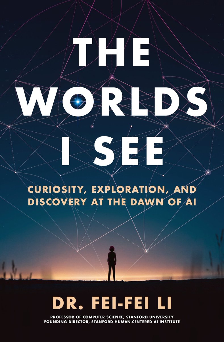 After 3+ years, today is the day that my book “The Worlds I See” gets to see the world itself. It is a science memoir of the intertwining histories of me becoming an #AI scientist, and the making of the modern AI itself. All versions are now on Amazon a.co/d/fYKf74L 1/