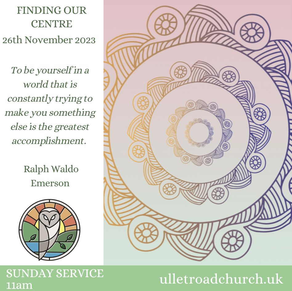 Finding Our Centre at <a href="/ulletroadchurch/">Ullet Road Church</a> 🟠🧘‍♀️
#findingourcentre #meditation #identity #selfexploration #connection #community #Unitarian #SundayService