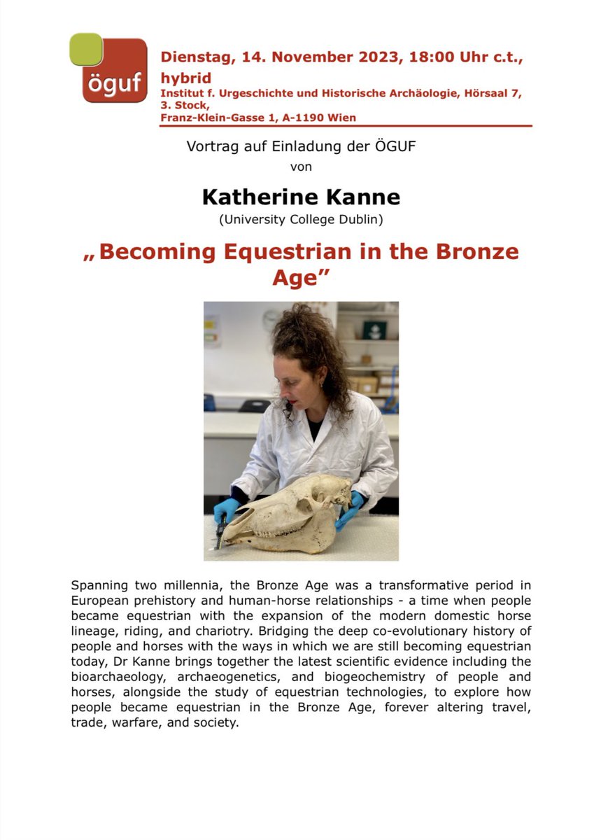 Lonneke (@equinehistorian) on Twitter photo On Tuesday November 14th, Kate Kanne is giving a guest lecture at the university of Vienna 😍🐴 to attend online, click here: 
To join via Zoom: 
univienna.zoom.us/j/67428893902?…
To join via your browser: 
zoom.us/join
Meeting-ID: 674 2889 3902 Kenncode: 946707 On Tuesday November 14th, Kate Kanne is giving a guest lecture at the university of Vienna 😍🐴 to attend online, click here: 
To join via Zoom: 
univienna.zoom.us/j/67428893902?…
To join via your browser: 
zoom.us/join
Meeting-ID: 674 2889 3902 Kenncode: 946707