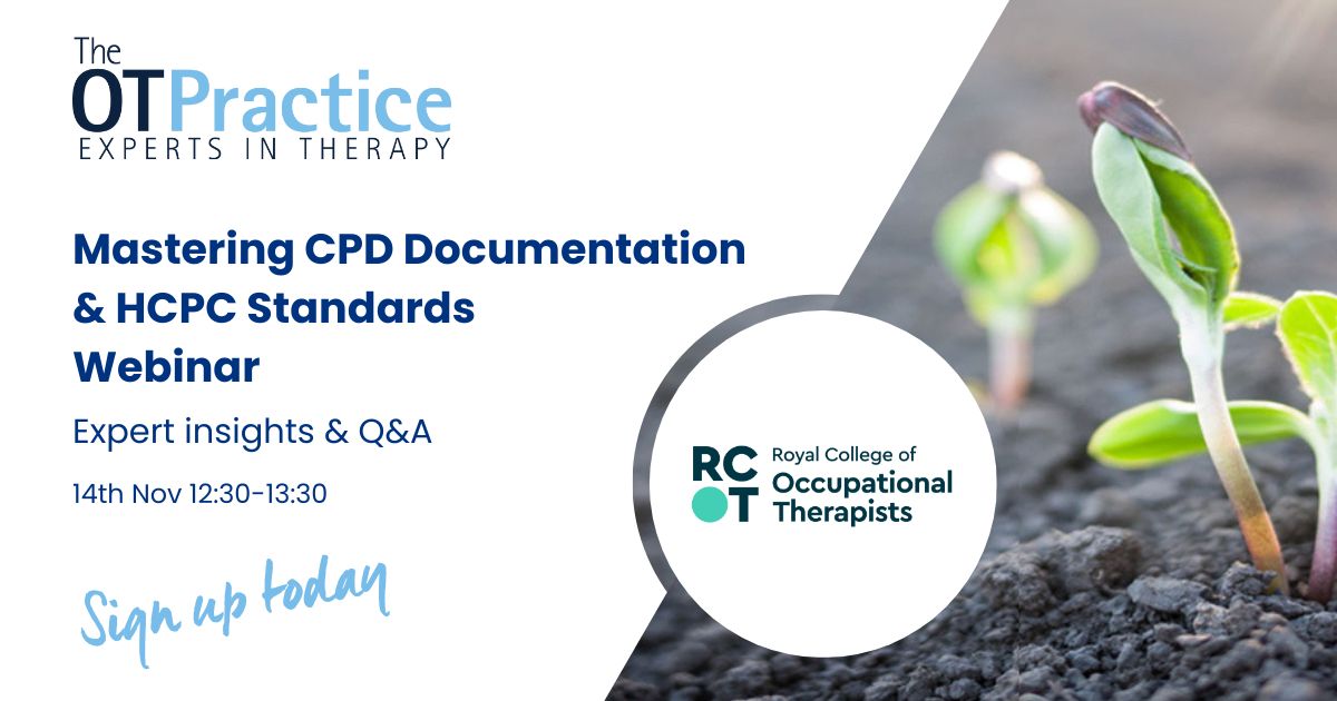 With the HCPC audit process completed for another two years, now is the ideal moment for #OTs to explore #CPD best practices. If you are an OT interested in CPD, join us for a free lunchtime webinar guaranteed to elevate your practice to the next level: theotpractice.co.uk/event-bookings…