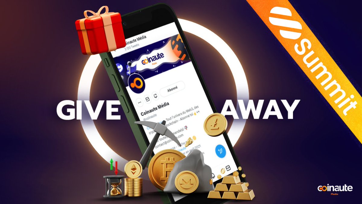 🎁GIVEAWAY 🎁

💵 100$ USDT à gagner ! 💵
 💰2x 50$ 

Pour participer :  
➡️RT🔁+ Like❤️
➡️Follow <a href="/coinaute/">Coinaute Média</a> et @summit_fr_io 
➡️Tag 2 potes (tag supplémentaire = plus de chances)

⏱️TAS le 10/11/23   

Bonne chance à tous 🍀🤞

#crypto #cadeau #gift #jeuxconcours #USDT #Giveway
