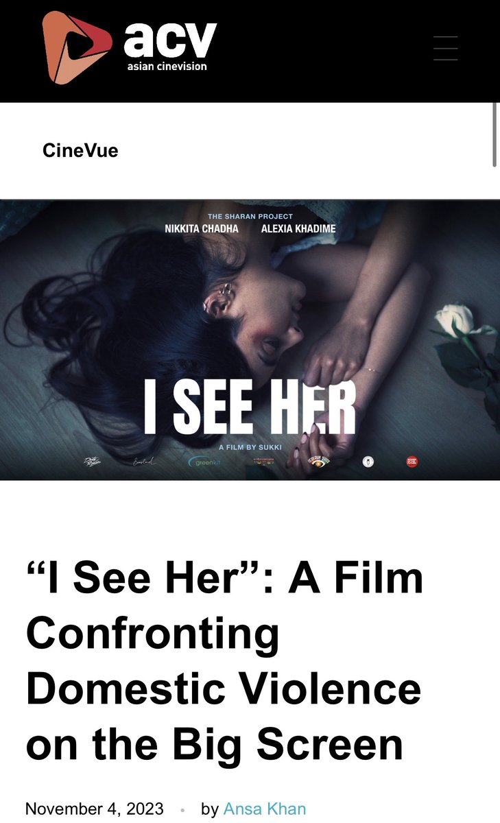 Out on @AsianCineVision now. @ISeeHerTheFilm read the full article here: asiancinevision.org/i-see-her-a-fi… - together we can stop the abuse of women and girls. Everyone can do something. #ISeeHer