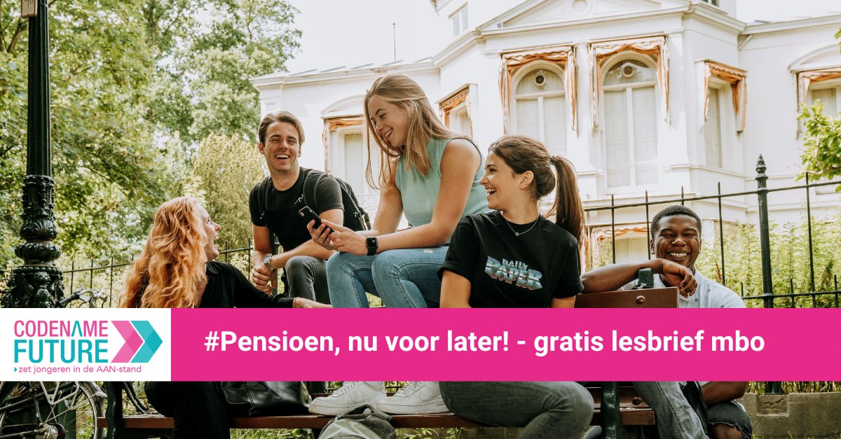 CodenameFuture's tweet image. #Nieuws - Vandaag start de landelijke #Pensioen3daagse! 

Ben jij voor het #mbo op zoek naar lesmateriaal over het pensioen? Vraag onze kant-en-klare #gratis les # 𝗣𝗲𝗻𝘀𝗶𝗼𝗲𝗻: 𝗻𝘂 𝘃𝗼𝗼𝗿 𝗹𝗮𝘁𝗲𝗿! aan via de website: 

codenamefuture.nl/aanvragen-lesb….
