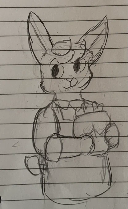 found this old drawing of herb as a furry that i genuinely don't remember making 