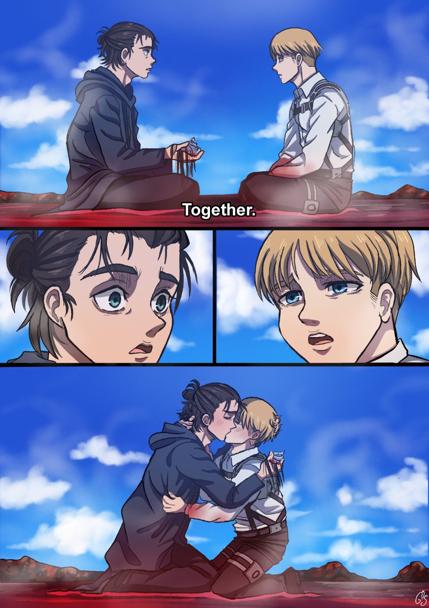 Am I the only one? ... Yes? Sorry. =(ﾐዋ ﻌ ዋﾐ)=ﾉ

#ShingekiNoKyojin #AttackOnTitan #AttackonTitanFinalSeason #ErenJaeger #ArminArlert #Eremin #TrueEnding #AoTFinale