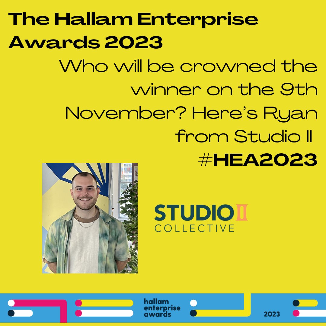 Our last introduction from the 10 finalists competing for a share of the £10k prize money, is Ryan from Studio II Collective. Good luck to all the finalists & we hope to see you at the awards on Thursday 🏆Watch videos from all our finalists here: shuenterprise.co.uk/hea2023/
#HEA2023