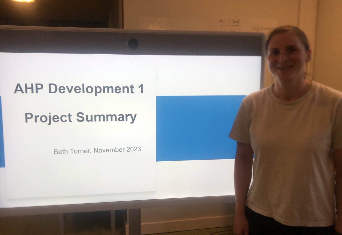 For her AHPD1 project Beth Turner looked at improving the experience of post-op lower limb amputees by improving their knowledge and expectations of recovery and rehab in the acute phase via a patient info leaflet.