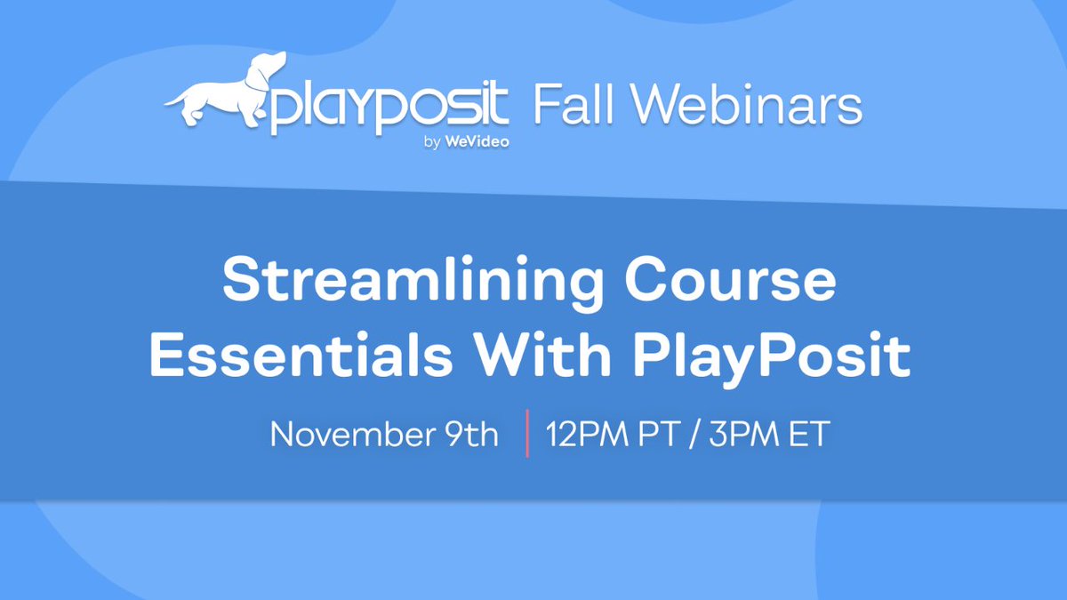 Join the PlayPosit Customer Success team on November 9th as we share top PlayPosit design features for streamlining your course materials. 📚 SIGN UP HERE to boost collaboration and scalability across multiple courses: crowdcast.io/c/tv86tl8snqzz